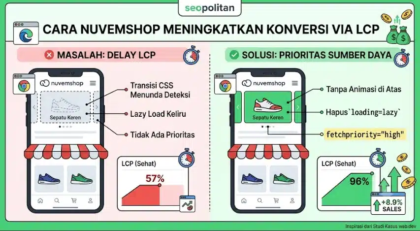 Belajar Optimasi LCP dan Konversi dari Studi Kasus Nuvemshop