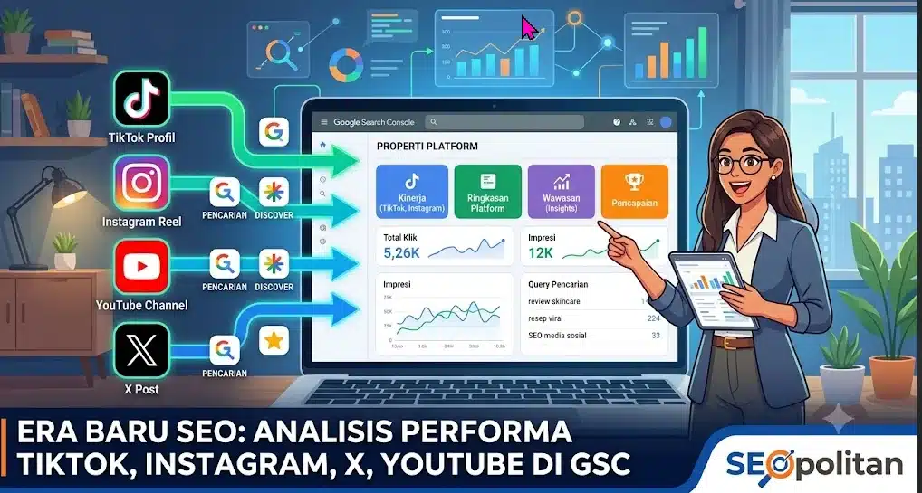Google Search Console Rilis Platform Properties Kini Bisa Lacak SEO TikTok Instagram X dan YouTube